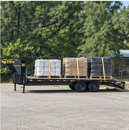 Palletized general freight secured for nationwide expedited transport